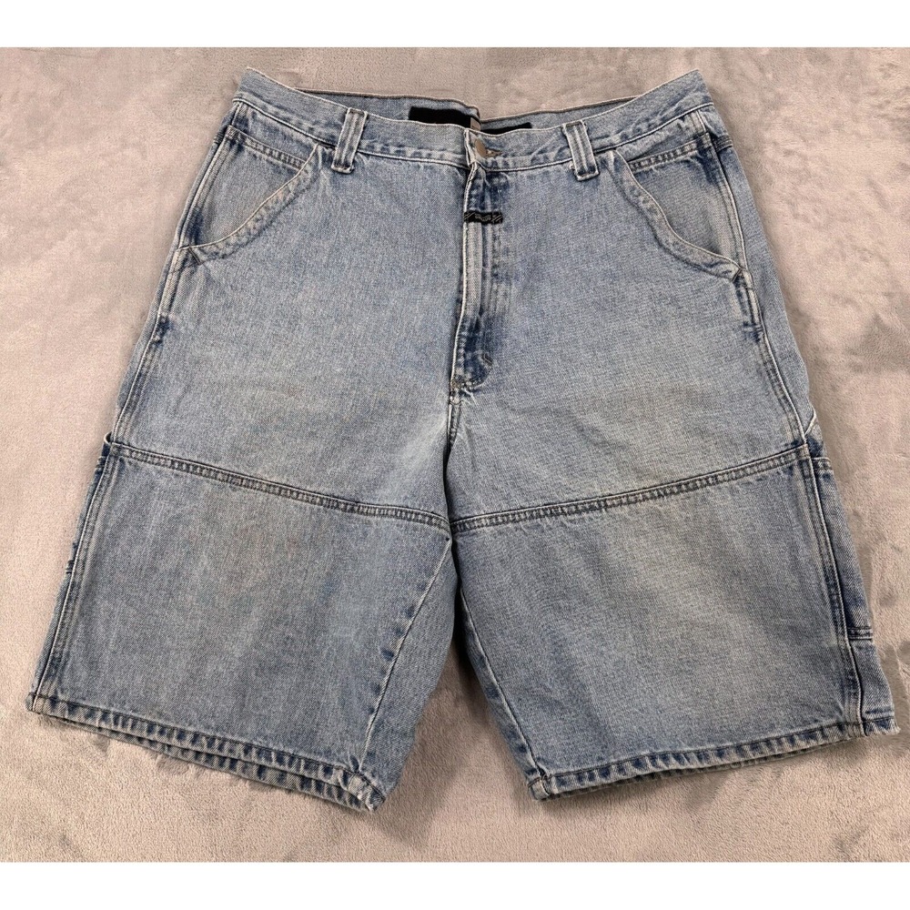 Marithe Francois Girbaud Denim Shorts Mens 38W Blue Loose Baggy Jeans Y2K Skater